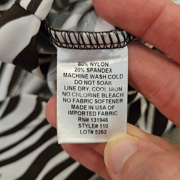 Jude Connally Maya Ponte Zebra-Print Shift Dress Womens M Comfort Quiet Luxury - Picture 7 of 7